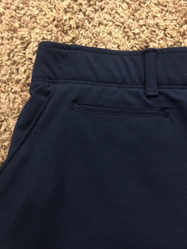 Under Armour Womens Blue Solid SKORT Size 12 Fitted Button Zip Front Pockets - Picture 5 of 14