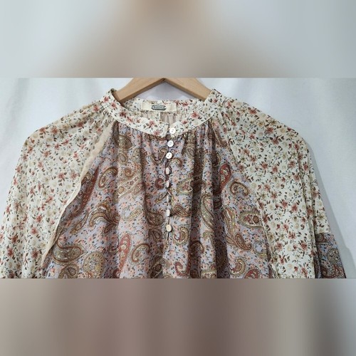 Top Gimmicks Hebilla Nuevo con Etiquetas Mujer Floral Paisley Talla S Boho Campesino Retazos - Imagen 6 de 9