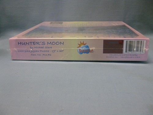 JIGSAW PUZZLE, SUNSOUT "HUNTER'S MOON", NEW SEALED, MICHAEL SIEVE, 1000 PIECES - Picture 2 of 8