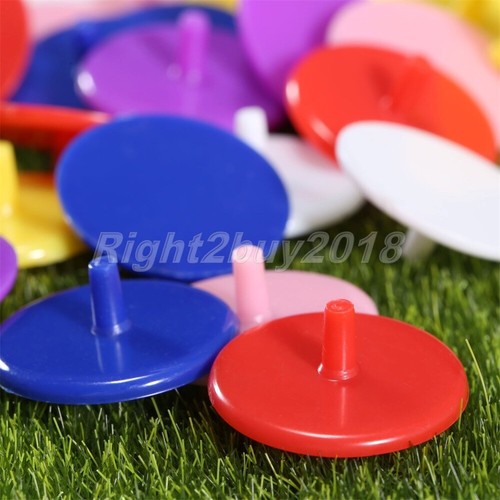 100PCS Round Plastic Golf Ball Marker Assorted Position Marker 24mm Durable NEW - Bild 7 von 10