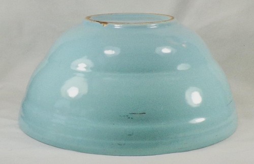 Pfaltzgraff Mixing Bowl Light Blue Stoneware 10in Nesting Retro Vintage As Is - Picture 5 of 11
