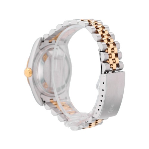 Rolex Mens Datejust 36mm Two-Tone White Roman Numeral Dial Fluted Jubilee 16233 - Picture 6 of 10