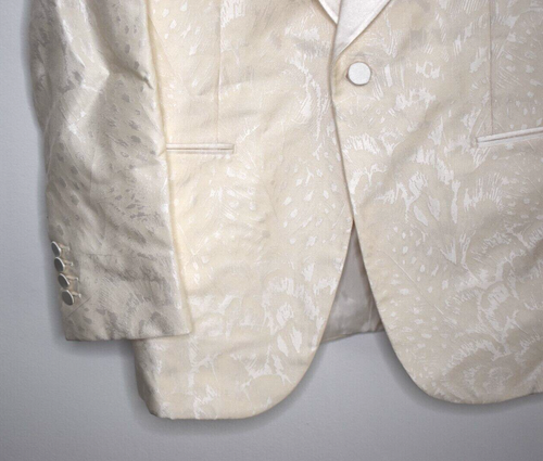 Ermenegildo Zegna Men's Size 50 R Venezia White Dinner Jacket 71% Silk 29% Wool - Picture 2 of 8