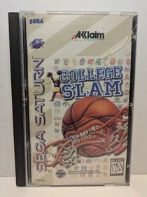 College Slam (Sega Saturn, 1996) W/ Manual & Reg Card Tested Working SEE PHOTOS