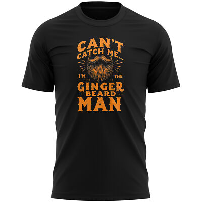 Lustiges Herren T-Shirt Ingwerbart Can't Catch Me Design Geschenk für Ihn Rothaarig
