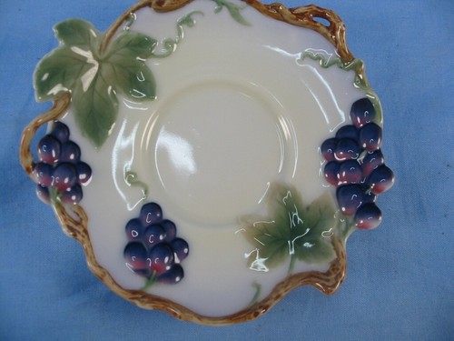 Franz Porcelain Tea Cup and Saucer Grapes and Vines FZ00179 Condition New - Picture 8 of 12