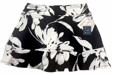 NWT Tommy Bahama Golf Skort Skirt XS S M L XL Black/White Floral Pockets UPF H8