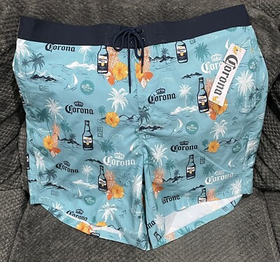 Corona Extra Swim Trunks Men's Size 2XL 44/46 Fun Board Shorts