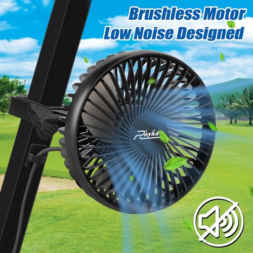 Fan Portable USB Input Compatible with EZGO Club Car Yamaha, 3-Speed - Picture 6 of 8