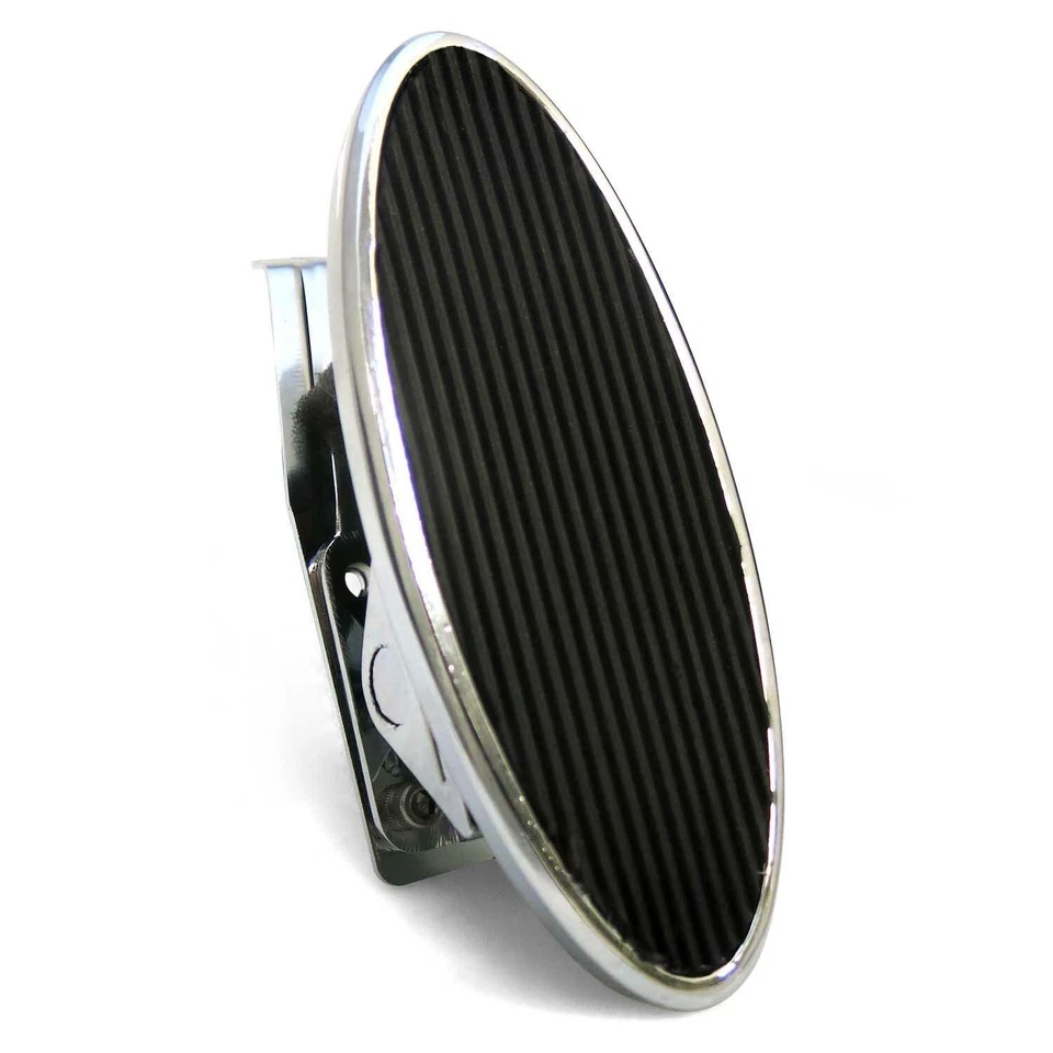 Oval Floor Mount Gas Pedal, Lg Oval Brake & Clutch Pad Chromed Billet rod - Image 3 of 4