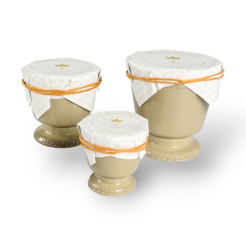 French Provincial Grey Pedestal 4 Oz Ceramic Scented Candle Pack of 2 - Imagen 3 de 6