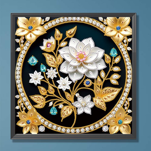 5D DIY Partial Special Shaped Drill Diamond Painting Kit Flowers Decor ...
