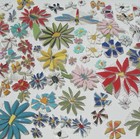 One Square Ft Mix Flowers Mosaic Tile, 73 Assorted Colorful Daisies Flies