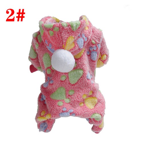 Pet Soft Plush Fleece Winter Small Dog Clothes Jumpsuit Hoodie Puppy Warm Coat - Picture 14 of 18