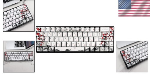 Durable Heat Sublimation PBT Keycaps with Unique Plum Blossom Design - 68 Keys - Picture 2 of 11