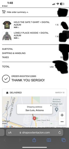 XXX Tentacion Lonely Place Hoodie Yeezy Season 6 Hold The Gate 100% Authentic - Picture 4 of 6
