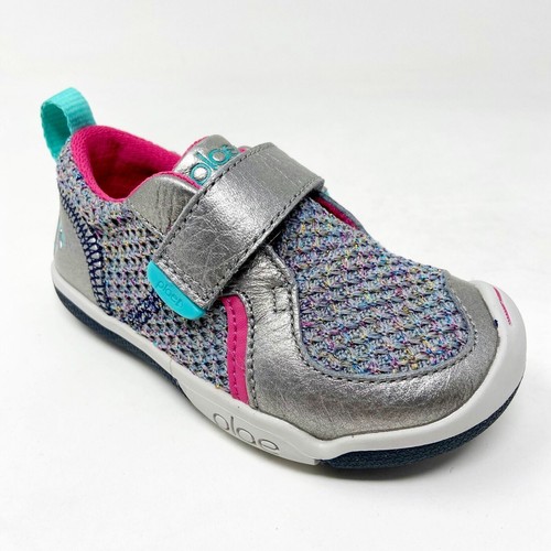 Plae TY Hematite Silver Baby Girls Toddler Laceless Sneakers 102340 009 - Picture 2 of 7