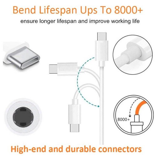 For Apple iPhone 15 Po Max 15 Plus USB C to 3.5mm Aux Headphones Adapter Cable - Picture 6 of 6