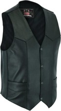 Men  s Motorcycle Leather Vest SOA Style ANARCHY Biker Vest Genuine Leather Vest