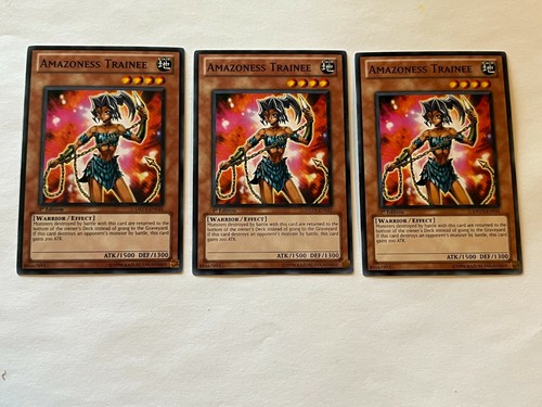 3 Amazoness Trainee - DREV-EN031 3 x3 Yugioh Yu Gi Oh! Playset 1st Edition - Picture 1 of 2