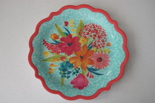 The Pioneer Woman Set of 4 Sunny Days Coral Dinner Plates - Picture 5 of 8