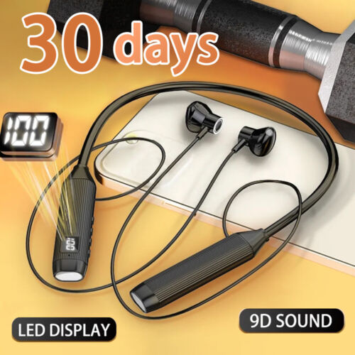Bluetooth 5.3 Kopfhörer Kabellos Nackenbügel Kopfhörer Mikrofon Headset Stereo Ohrhörer - Bild 2 von 17