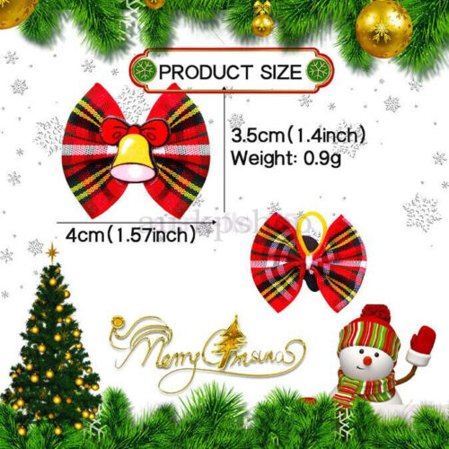 Christmas Dog Cat Hair Bows Rubber Band Xmas Pet Grooming Topknot Bow AU STORE - Picture 4 of 15