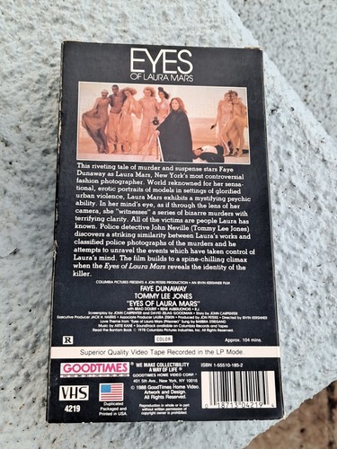 VHS: Eyes of Laura Mars: Faye Dunaway, Tommy Lee Jones  - Picture 2 of 3