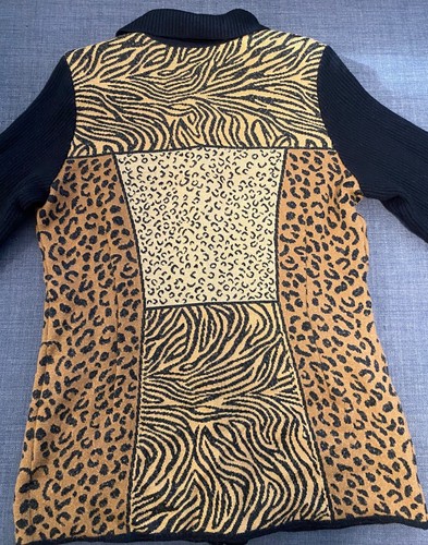 Blazer de lana animal print mangas 3/4 Escada Margaretha Ley talla M - Imagen 12 de 16
