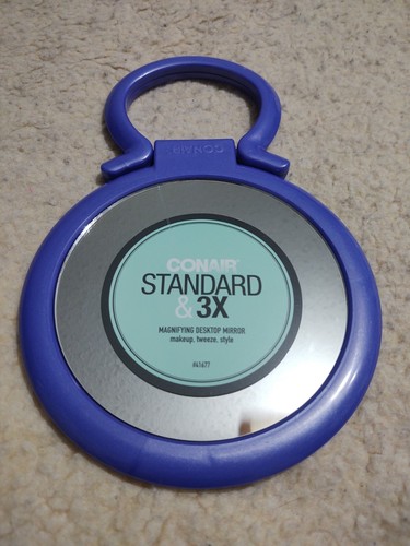 Lot of 2 New CONAIR Standard & 3X Magnifying Desktop Mirror #41677 Choose Colors - Picture 4 of 5