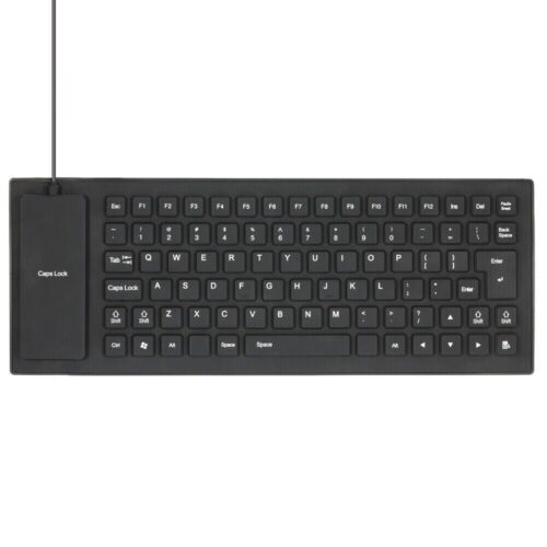 Waterproof Silicone Keyboard Foldable Flexible USB Dustproof DirtProof Full Size - Picture 2 of 17