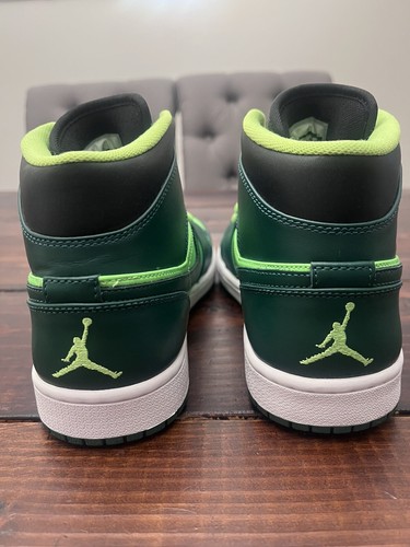 Air Jordan 1 Retro Mid HULK Gorge Green Shoes Size 10 554724-330 NEW RARE - Picture 5 of 7