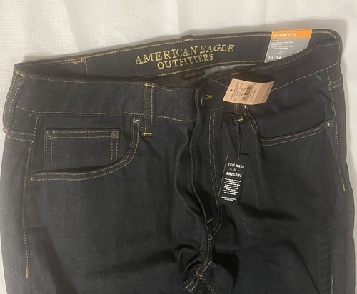American Eagle Outfitters Extreme Flex Jeans Size: 34/34 Dark Slim Fit W/Tag - Picture 4 of 9