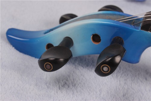Advanced Electric Silent Violin 4/4 Size Blue 4 String Nice Tone Free Case - Picture 8 of 12