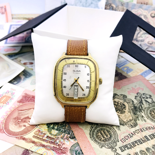 🔥 Rare Slava Refrigerator USSR Soviet Wristwatch Wrist Watch 2428 Fridge 🛠 - Picture 4 of 15