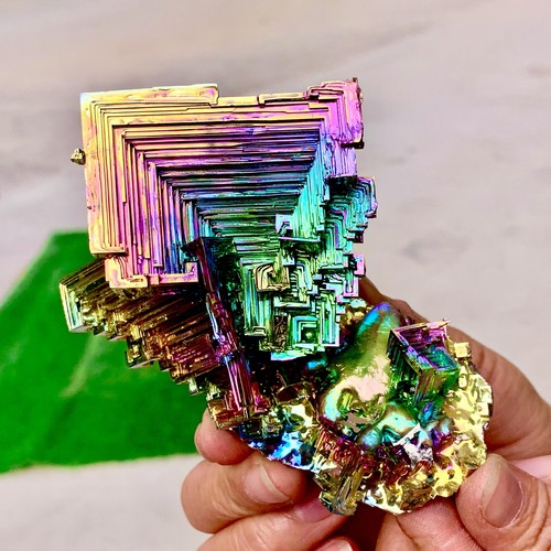 332G A+++ Gramm Wismut Regenbogen Kristall ElementBi Edelstein Mineral Präparat - Bild 3 von 24