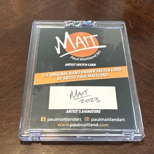 2023 Original Art Card Of Danny DeVito As Penguin - Batman By Paul Maitland 1/1 - Bild 2 von 2