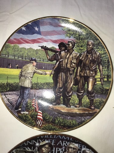 6 FRANKLIN Mint VIETNAM Veterans WOMEN'S MEMORIAL Dave Troutman COLLECTOR PLATES - Picture 5 of 24