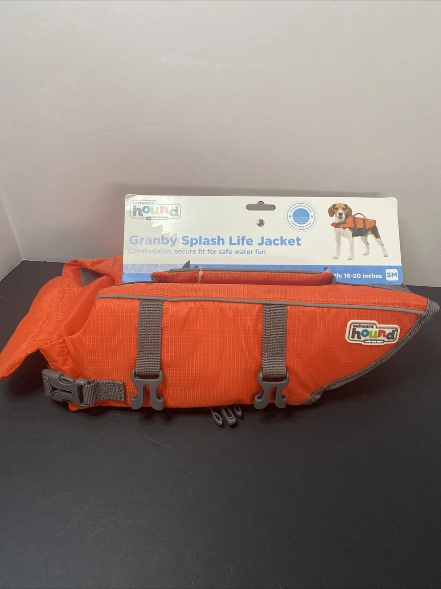 Outward Hound Granby Splash Dog Life Jacket Size SM 15-30 pds Orange Small