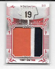 2020 LEAF IN THE GAME USED TONY GWYNN JUMBO 3 COLOR PATCH # 2/2 PADRES