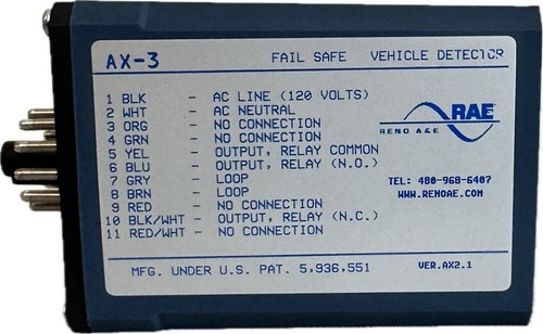 RAE Reno AE Fahrzeugdetektor Modell AX-3 120VAC (Neu im Karton) - Bild 2 von 8