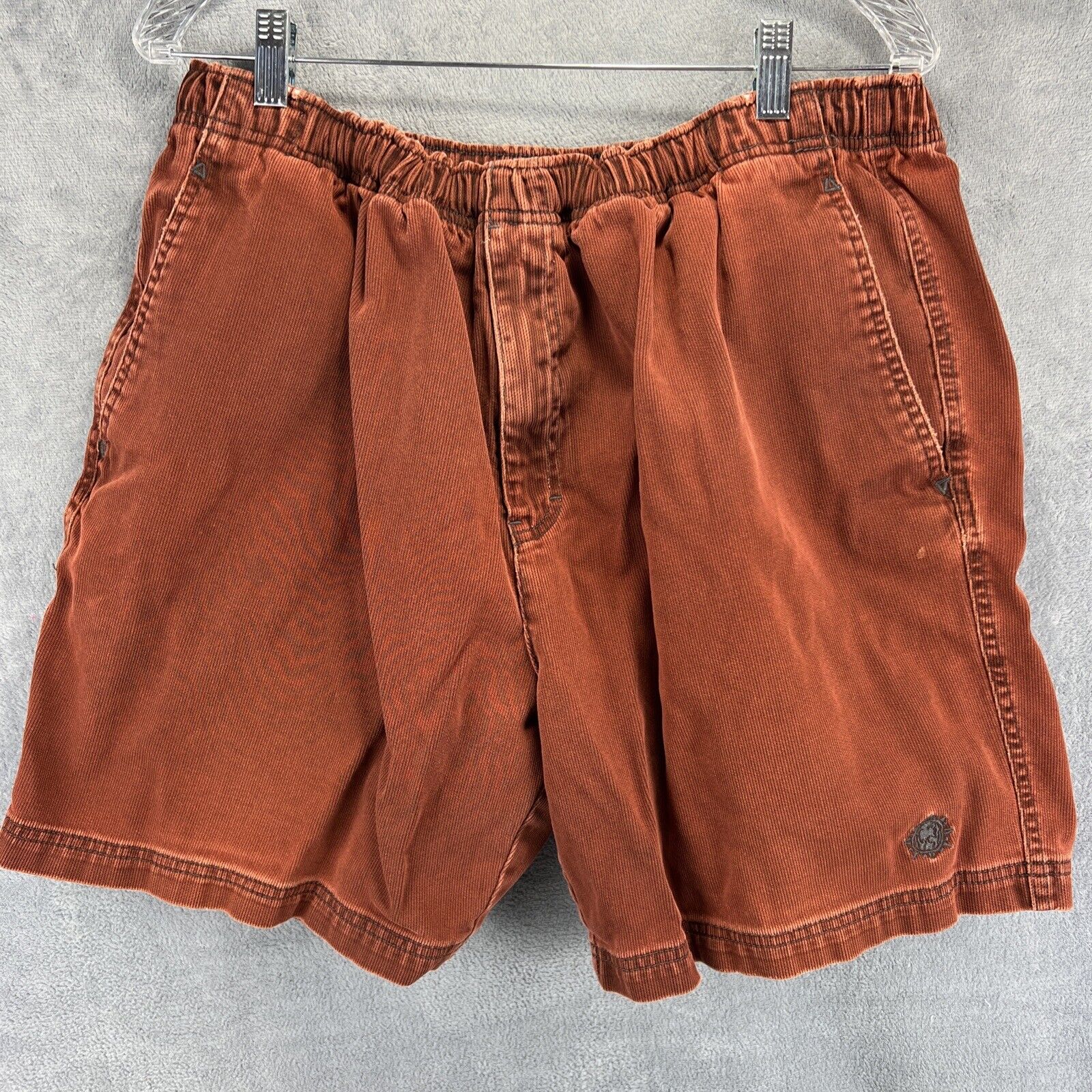 Territory Ahead Shorts Mens Extra Large Rust Corduroy Elastic Waist Pull On 7"