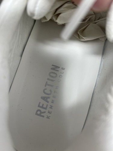 Kenneth Cole Reaction Shoes Mens Size 12 Ron Jogger White Tan Casual Comfort - Picture 14 of 15