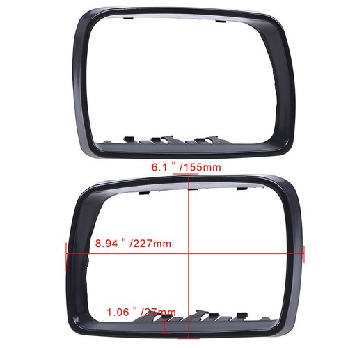 4 Pcs Mirror Cover Cap Trim Rings With Door Mirror Covers For BMW E53 X5 2000-06 - Imagen 8 de 10