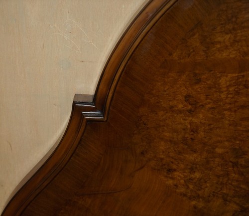 STUNNING CIRCA 1900 BURR WALNUT ENGLISH BEDSTEAD FRAME PART SUITE QUEEN ANNE HB - Picture 5 of 20