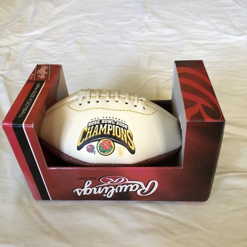 NEW 2008 ROSE 🌹 BOWL football  ILLINOS VS USC MINI FOOTBALL 49 to 17 USC - Picture 1 of 6