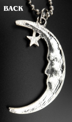 Collar Bon Jovi Cadena Inoxidable Nuevo Jon Media Luna y Estrella Colgante Años 80 - Imagen 16 de 17
