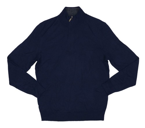 Club Room Merino Wool Blend 1/4 Zip Mock Neck Lightweight Pullover Sweater NWT - Picture 2 of 9