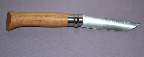 Opinel No. 08 INOX Stainless Steel Knife Wood Handle France -- Good - Picture 4 of 9