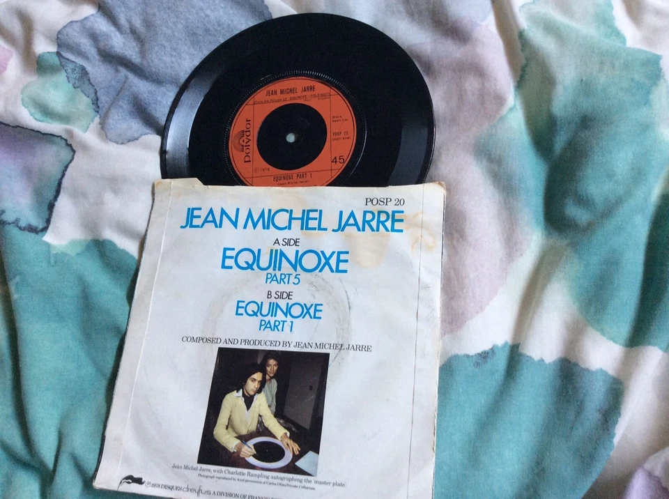 Jean Michel Jarre 7” Vinyl Equinoxe Part 5 V POSP20 B/W Equinoxe Part 1 I - Image 2 of 2